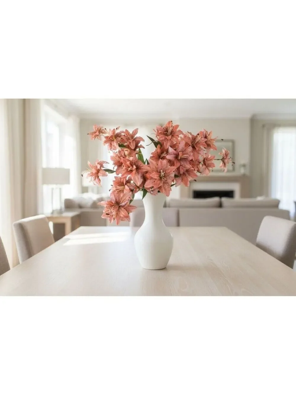 Luxury Artificial Tiger Lily Stem 34 Inch | Designer Artificial Silk Floral | Bl